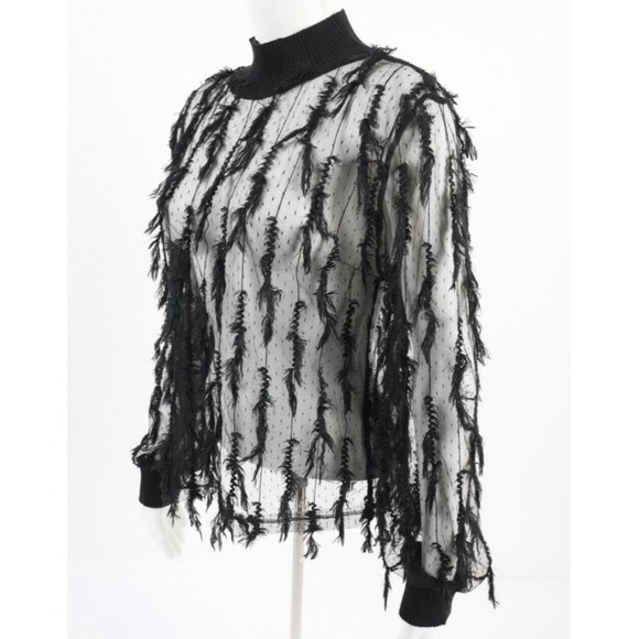 Zara feathers effect sheer top - Picture 9 of 16